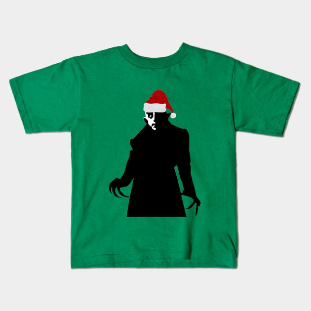 christmas santa claus vampire nosferatu Kids T-Shirt by gossiprag